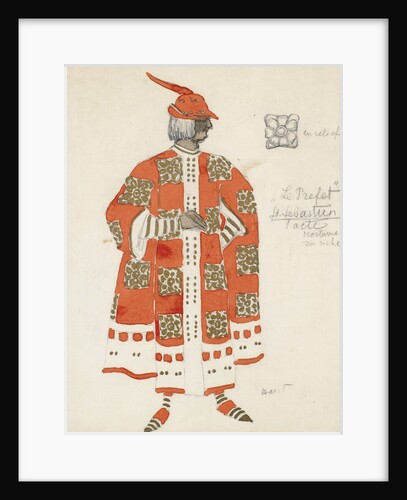 Costume design for the play The Martyrdom of St. Sebastian by Gabriele DAnnuzio by Léon Bakst