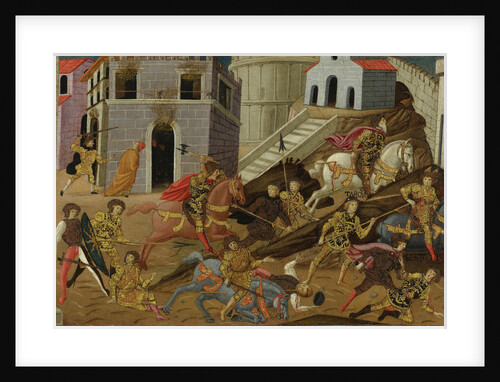 The expulsion of Tarquin and his family from Rome by Master of Marradi