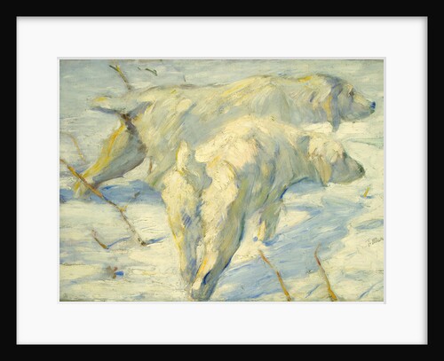 Siberian Dogs in the Snow by Franz Marc