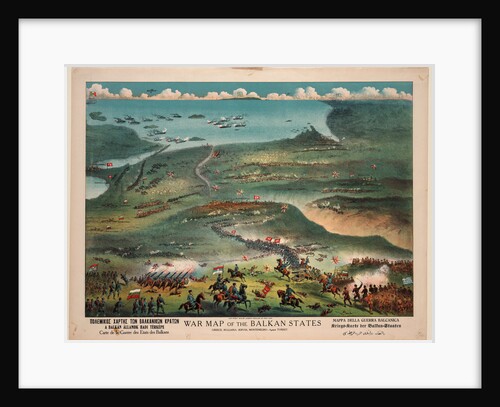 War map of the Balkan States by Joseph Koehler