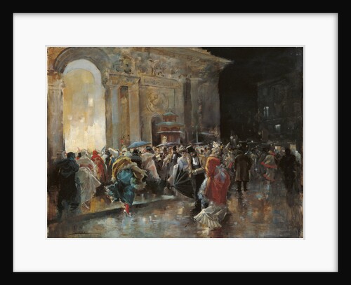 Arriving at the Theatre on a Night of a Masked Ball by Eugenio Lucas Villaamil