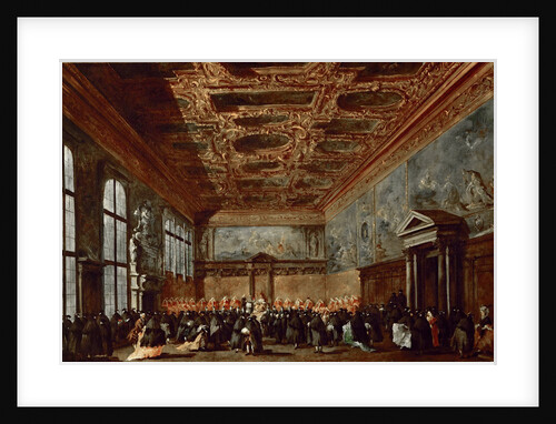 The Doge of Venice Giving Audience in the Sala del Collegio in the Doge?s Palace by Francesco Guardi