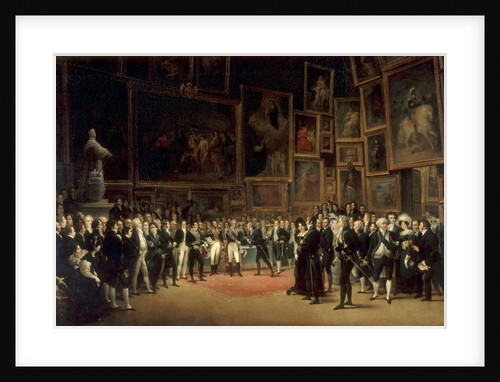 Charles X Distributing Awards to Artists Exhibiting at the Salon of 1824 at the Louvre by François-Joseph Heim