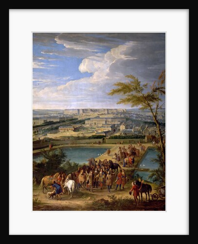 View of the city and Palace of Versailles, as seen from the Montbauron hill by Jean-Baptiste Martin