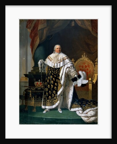 Portrait of Louis XVIII in coronation robes by Robert Lefévre