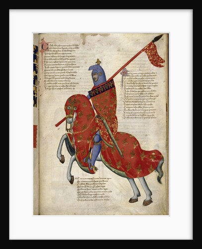 A knight from Prato (From Regia Carmina by Convenevole da Prato) by Pacino di Buonaguida