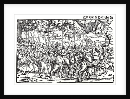 Fragment of a broadside on the Turkish invasion of Hungary by Erhard Schoen