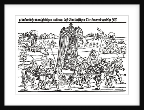 Fragment of a broadside on the Turkish invasion of Hungary by Erhard Schoen