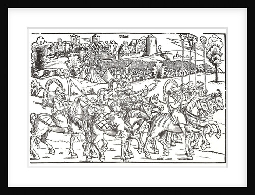 Fragment of a broadside on the Turkish invasion of Hungary by Erhard Schoen