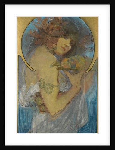 Study For A Poster Fruit by Alfons Marie Mucha