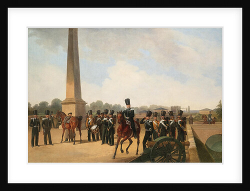 Lifeguards Regiment on the Connetable Square in Gatchina by Gottfried Willewalde