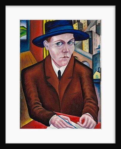 Portrait of Oskar Maria Graf by Georg Schrimpf