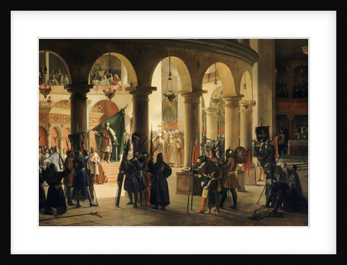 Godefroy de Bouillon deposits in the church of the Holy Sepulchre the Trophies of Ascalon by François Marius Granet