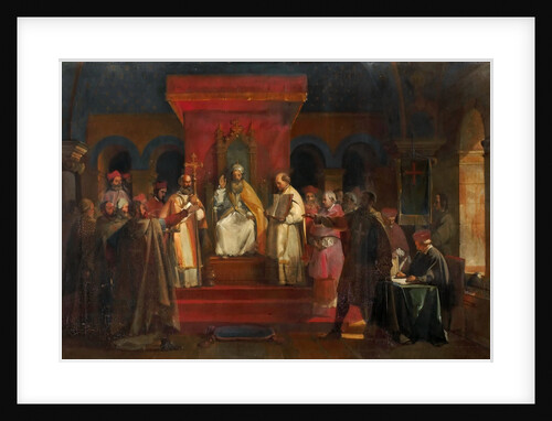 Pope Honorius II granting official recognition to the Knights Templar in 1128 by François Marius Granet