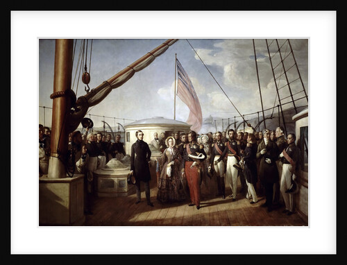 Queen Victoria recieved the King Louis Philippe I on board the Royal Yacht, 2 September 1843 by François-August Biard