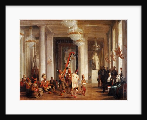 Dance by Iowa Indians in the Salon de la Paix at the Tuileries, Presented by the Painter George Catl by Karl Girardet