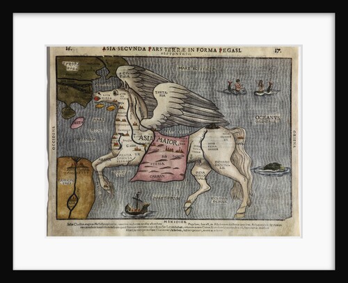 Asia Secunda Pars Terrae in Forma Pegasi (Asia in the Form of Pegasus) by Heinrich Bünting