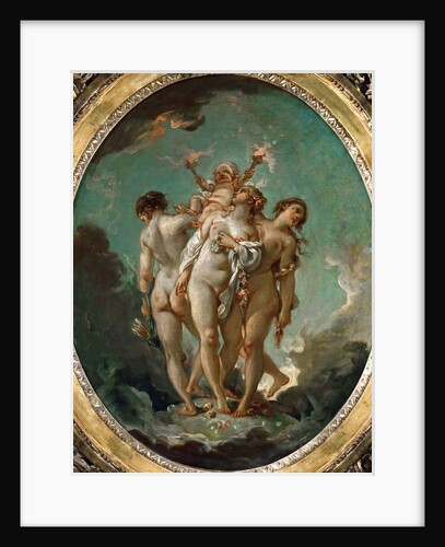 The Three Graces holding Cupid by François Boucher