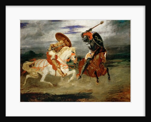 Knights Fighting in the Countryside by Eugène Delacroix