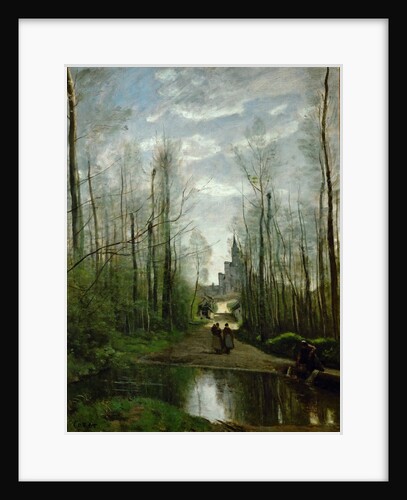The Church of Marissel, near Beauvais by Jean-Baptiste Camille Corot