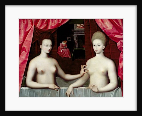 Gabrielle dEstrées and one of her sisters, duchesse de Villars by Master of the School of Fontainebleau