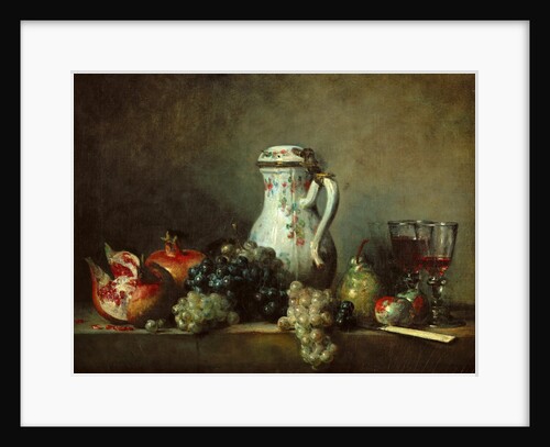 Grapes and pomegranates by Jean-Baptiste Siméon Chardin