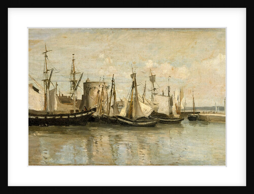 La Rochelle. Entrée du port déchouage by Jean-Baptiste Camille Corot