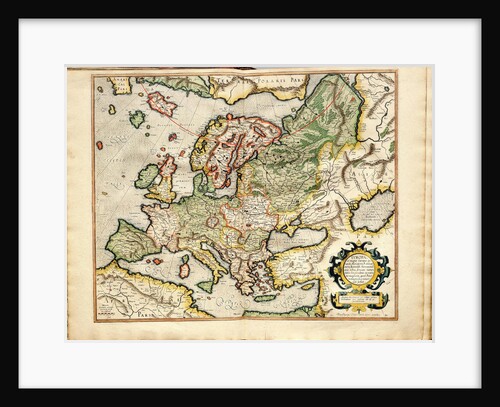 Atlas sive Cosmographicae Meditationes de Fabrica Mundi et Fabricati Fugura (Europe: Livonia, Russia by Gerardus Mercator