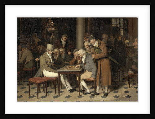Interior of a café (La partie de dames au café Lamblin au Palais-Royal) by Louis-Léopold Boilly