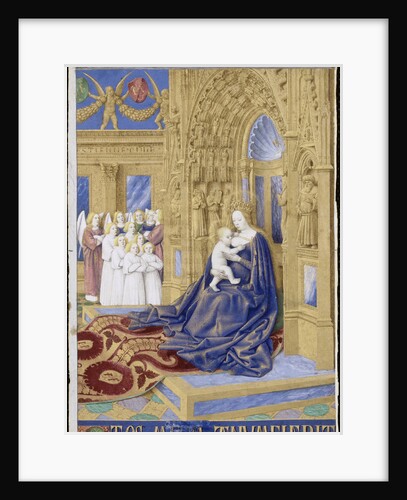 The Virgin and Child enthroned (Hours of Étienne Chevalier) by Jean Fouquet