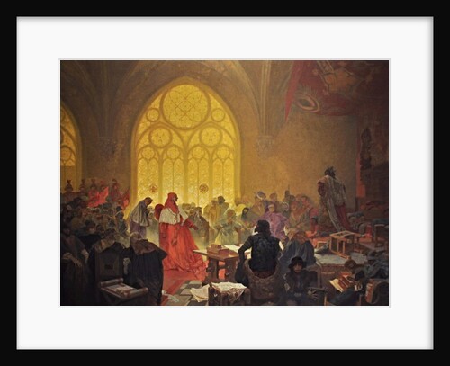 The Hussite King George of Podebrady (The cycle The Slav Epic) by Alfons Marie Mucha