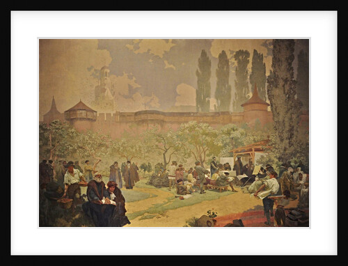 The Printing of the Bible of Kralice in Ivancice (The cycle The Slav Epic) by Alfons Marie Mucha