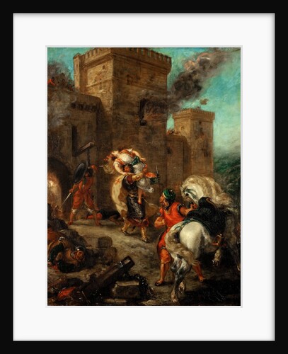 Rebecca Raped by a Knight Templar During the Sack of the Castle Frondeboeuf by Eugène Delacroix