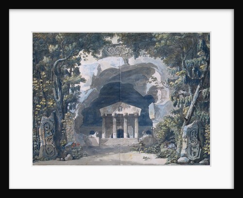 Stage design for the Opera Frigga by Olof Åhlström by Louis-Jean Desprez