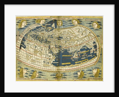 Ptolemy World map by Donnus Nicolaus Germanus