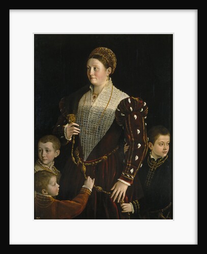 Portrait of Camilla Gonzaga di San Secondo and Her Three Sons by Parmigianino