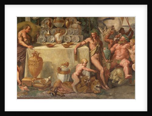 Wedding Feast of Cupid and Psyche, detail by Giulio Romano