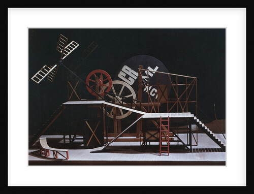 Stage design for the theatre play The Magnificent Cuckold (Le Cocu Magnifique) by F. Crommelynck by Lyubov Sergeyevna Popova