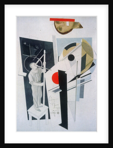 Tatlin at Work. Illustration for the book Six Tales with Easy Endings, by Ilya Ehrenburg by El Lissitzky