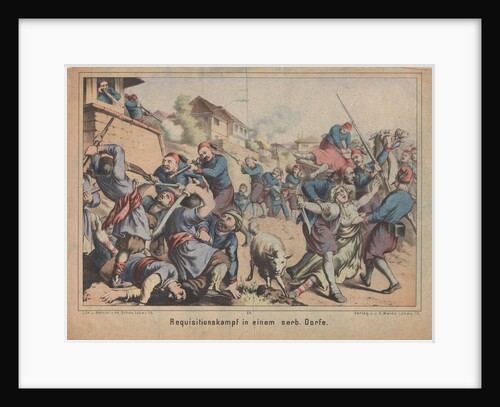 Turkish Requisition Fight in a Serbian Country Village by Anonymous