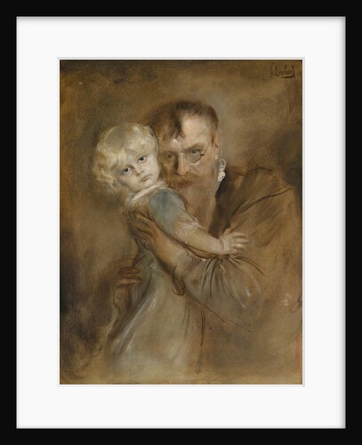 Self-portrait with Daughter Marion by Franz von Lenbach