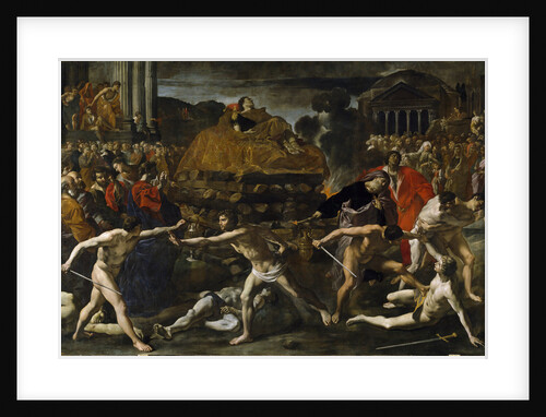Funeral of a Roman emperor (Cremation ceremony) by Giovanni Lanfranco