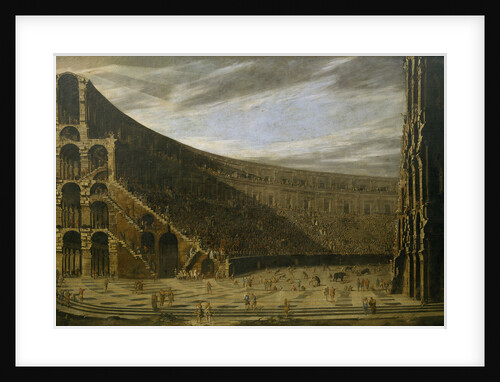 Perspective of a Roman amphitheatre by Domenico Gargiulo