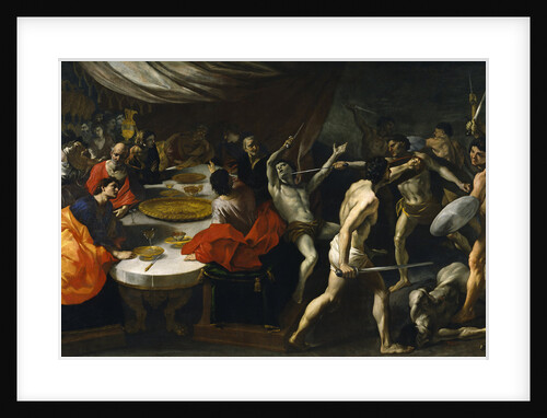 Gladiator fights at a Banquet by Giovanni Lanfranco
