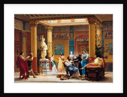 Rehearsal of Joueur de flûte and La femme de Diomède in the Atrium of Prince Napoleons Pompeian by Gustave Clarence Rodolphe Boulanger