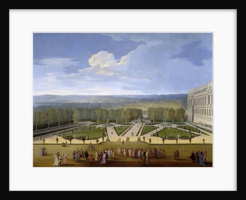 Louis XIV and his Court on a Promenade in the Gardens of Versailles by Etienne Allegrain