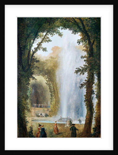 The fountain in the Grove of the muses at the Chateau de Marly by Hubert Robert
