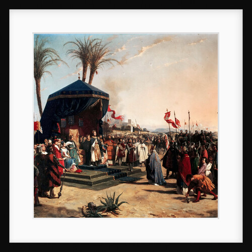 Saint Louis, King of France Receiving Robert Patriarch of Jerusalem in Damietta in 1249 by Jean-Marie Oscar Gué
