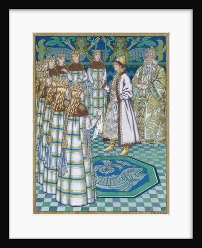 Illustration for the Fairy tale Vasilisa the Beautiful by Ivan Yakovlevich Bilibin