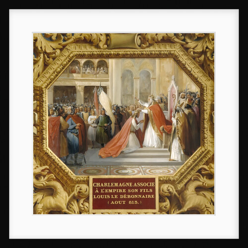 Charlemagne crowns his son Louis the Pious in 813 by Jean Alaux
